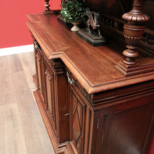Load image into Gallery viewer, x SOLD Antique French Walnut Breakfront 3 Drawer Sideboard with Carved Backboard. B11930