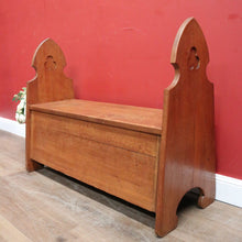 Load image into Gallery viewer, x SOLD Antique French Oak Pew or Settle, Lift top Bench Church Pew, Chair or Hall Seat B11461