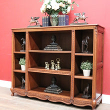 Load image into Gallery viewer, x SOLD Antique French Oak Bookcase, Three Section Open-fronted Bookcase Display Cabinet. B11670