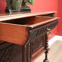 Load image into Gallery viewer, Antique French Oak Hall Cabinet or Sideboard, Two-drawer Entry Or Foyer Cupboard. B11981