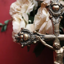 Load image into Gallery viewer, x SOLD Vintage Brass-plate Cross, Church Altar Crucifix, Jesus on the Cross. B11500