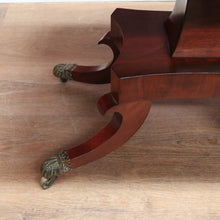 Load image into Gallery viewer, Antique English Mahogany Sofa Table or Drop Side Lamp or Side Table, on a Pedestal Base B11986