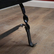 Load image into Gallery viewer, x SOLD Antique French Hand-Forged Iron Coffee Table with Black Slat Top B11405