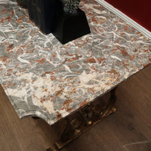 Load image into Gallery viewer, x SOLD Antique French Marble Top, Gilt Cast Iron Base Coffee Table, Side or Lamp Table. B12054