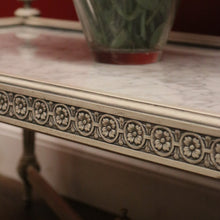 Load image into Gallery viewer, x SOLD French Hand-painted Coffee Table, or Lamp Table with White Marble Insert Top. B11913