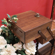 Load image into Gallery viewer, x SOLD Vintage French Sewing Box, 5 Section / Drawer Scissor Mechanism Sewing Caddy. B11874
