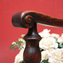 Load image into Gallery viewer, Antique French Hall Chair, an Oak and Rush Seat Carver, Office Chair or Armchair. B11802
