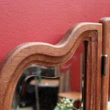 Load image into Gallery viewer, x SOLD Antique French Oak and Tri-fold Bevelled Mirror Dressing Table or Ladies' Desk B11552