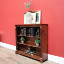 Load image into Gallery viewer, x SOLD Antique French Mahogany Open Fronted Bookcase, China Cabinet Adjustable Shelves. B11697