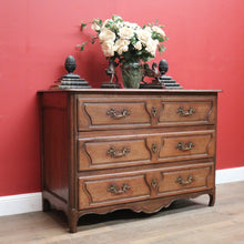 Load image into Gallery viewer, x SOLD Antique French Oak Chest of Drawers, a Three Drawer Sideboard or Linen Chest B11431