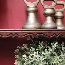 Load image into Gallery viewer, x SOLD Antique French Oak Wall Hanging Bookcase Trinket Display Shelf with Carved Roses. B11947