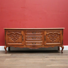 Load image into Gallery viewer, x SOLD Antique French Oak Sideboard, Low TV Unit or Buffet Cabinet with Cupboard Storage. B11904