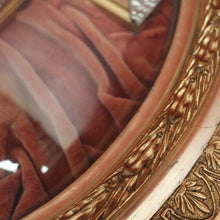 Load image into Gallery viewer, x SOLD Antique French Framed Crucifix, Christ on the Cross Under glass Dome / Convex Glass. B11352