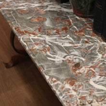 Load image into Gallery viewer, x SOLD Antique French Marble Top, Gilt Cast Iron Base Coffee Table, Side or Lamp Table. B12054