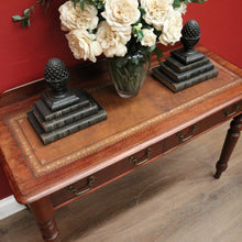 Load image into Gallery viewer, x SOLD Antique English Hall Table, Mahogany Two-Drawer Desk, Console Side Table. B11536
