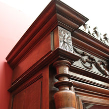 Load image into Gallery viewer, x SOLD - Antique French Walnut and Glass Bookcase or China Cabinet with a Drawer to the Base. B11909