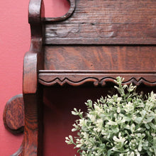 Load image into Gallery viewer, x SOLD Antique French Oak Wall Hanging Bookcase Trinket Display Shelf with Carved Roses. B11947