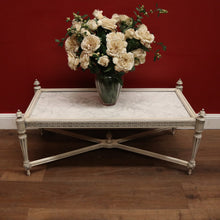 Load image into Gallery viewer, x SOLD French Hand-painted Coffee Table, or Lamp Table with White Marble Insert Top. B11913
