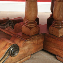 Load image into Gallery viewer, x SOLD Vintage Antique-style Circular Pedestal Dining or Kitchen Table Fruitwood with Marble Inlay. B11538