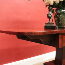 Load image into Gallery viewer, Antique English Mahogany Sofa Table or Drop Side Lamp or Side Table, on a Pedestal Base B11986