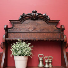 Load image into Gallery viewer, x SOLD Antique French Oak Wall Hanging Bookcase Trinket Display Shelf with Carved Roses. B11947