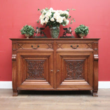 Load image into Gallery viewer, x SOLD Antique French oak Sideboard, Two Drawer 2 Door Hall or Entry Cabinet. B11539