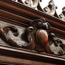 Load image into Gallery viewer, x SOLD - Antique French Walnut and Glass Bookcase or China Cabinet with a Drawer to the Base. B11909