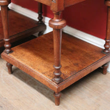 Load image into Gallery viewer, x SOLD Antique French Bedside Cabinets or Lamp Tables. Marble Tops, Tier to Base. B12051