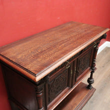 Load image into Gallery viewer, Antique French Oak Hall Cabinet or Sideboard, Two-drawer Entry Or Foyer Cupboard. B11981