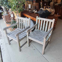Load image into Gallery viewer, x SOLD A pair of good quality outdoor chairs with a wonderful Lichen patina and beautiful age. MP47-28091