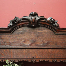 Load image into Gallery viewer, x SOLD Antique French Oak Wall Hanging Bookcase Trinket Display Shelf with Carved Roses. B11947