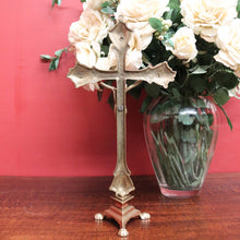 Load image into Gallery viewer, x SOLD Vintage Brass-plate Cross, Church Altar Crucifix, Jesus on the Cross. B11500