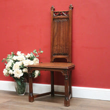 Load image into Gallery viewer, x SOLD Antique French Hall Chair, Walnut Gothic Church Hall Chair with Linen Fold Detail. B11833