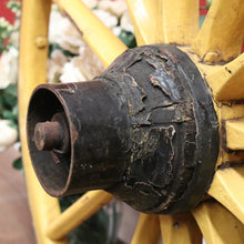 Load image into Gallery viewer, x SOLD A Pair of Antique French Wagon or Cart Wheels, Steel and Timber and a Weathered Charm. B11899