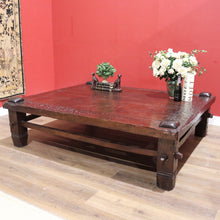 Load image into Gallery viewer, x SOLD Large and Grand Mid-Century Coffee Table, Stretcher Base, Country Lodge Feel. B11513
