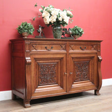 Load image into Gallery viewer, x SOLD Antique French oak Sideboard, Two Drawer 2 Door Hall or Entry Cabinet. B11539