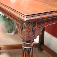 Load image into Gallery viewer, x SOLD Antique French Hall Chair, Walnut Gothic Church Hall Chair with Linen Fold Detail. B11833