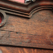 Load image into Gallery viewer, x SOLD Antique French Oak Wall Hanging Bookcase Trinket Display Shelf with Carved Roses. B11947