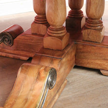 Load image into Gallery viewer, x SOLD Vintage Antique-style Circular Pedestal Dining or Kitchen Table Fruitwood with Marble Inlay. B11538