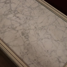 Load image into Gallery viewer, x SOLD French Hand-painted Coffee Table, or Lamp Table with White Marble Insert Top. B11913