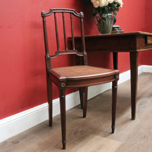Load image into Gallery viewer, x SOLD Antique French Walnut Ladies Chair, Hall Chair, Bedroom or Dressing Table Chair. B11969