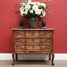 Load image into Gallery viewer, x SOLD Vintage French Three Drawer Chest, Hall Cabinet Sofa, Entry or Foyer Chest. B11571