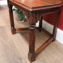 Load image into Gallery viewer, x SOLD Antique French Hall Chair, Walnut Gothic Church Hall Chair with Linen Fold Detail. B11833