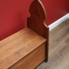 Load image into Gallery viewer, x SOLD Antique French Oak Pew or Settle, Lift top Bench Church Pew, Chair or Hall Seat B11461