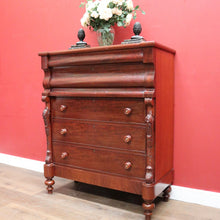 Load image into Gallery viewer, x SOLD Antique English Mahogany Chest of Drawers, 5 Drawer Hall Cabinet Chest. B11910