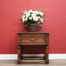 Load image into Gallery viewer, x SOLD Antique French Oak Single Drawer Hall cabinet, Lamp or Side Table. B11832