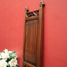 Load image into Gallery viewer, x SOLD Antique French Hall Chair, Walnut Gothic Church Hall Chair with Linen Fold Detail. B11833