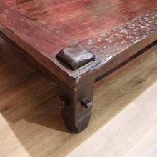 Load image into Gallery viewer, x SOLD Large and Grand Mid-Century Coffee Table, Stretcher Base, Country Lodge Feel. B11513