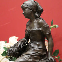 Load image into Gallery viewer, x SOLD Antique French Spelter of a Maiden holding a Basket, Louis Emile Cana 1845-1895. B11633
