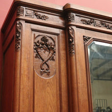 Load image into Gallery viewer, x SOLD Antique French Oak Armoire, Wardrobe, Linen Press. Antique Blind Bookcase or Storage Cabinet. B11294